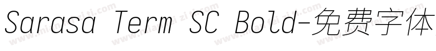 Sarasa Term SC Bold字体转换